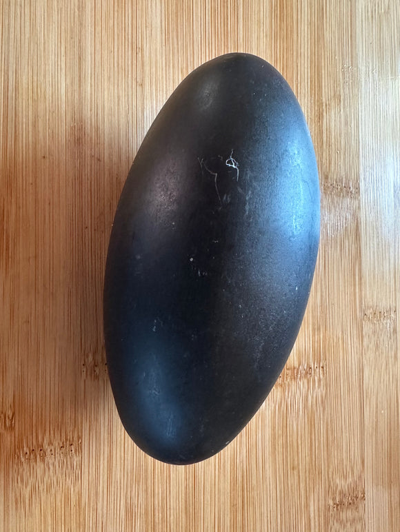 Black Shiva Lingham Altar Stone or if used in a pair a Hand Stone