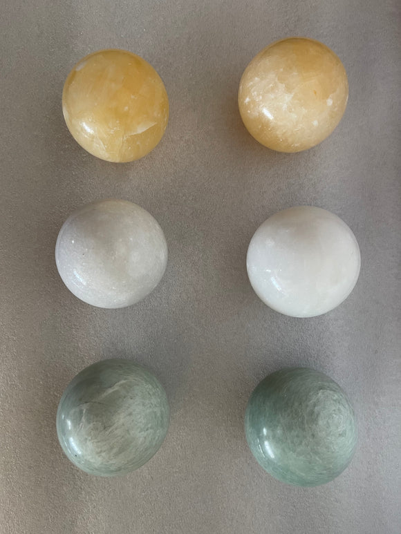 Jade - Pair  Spheres 60cm